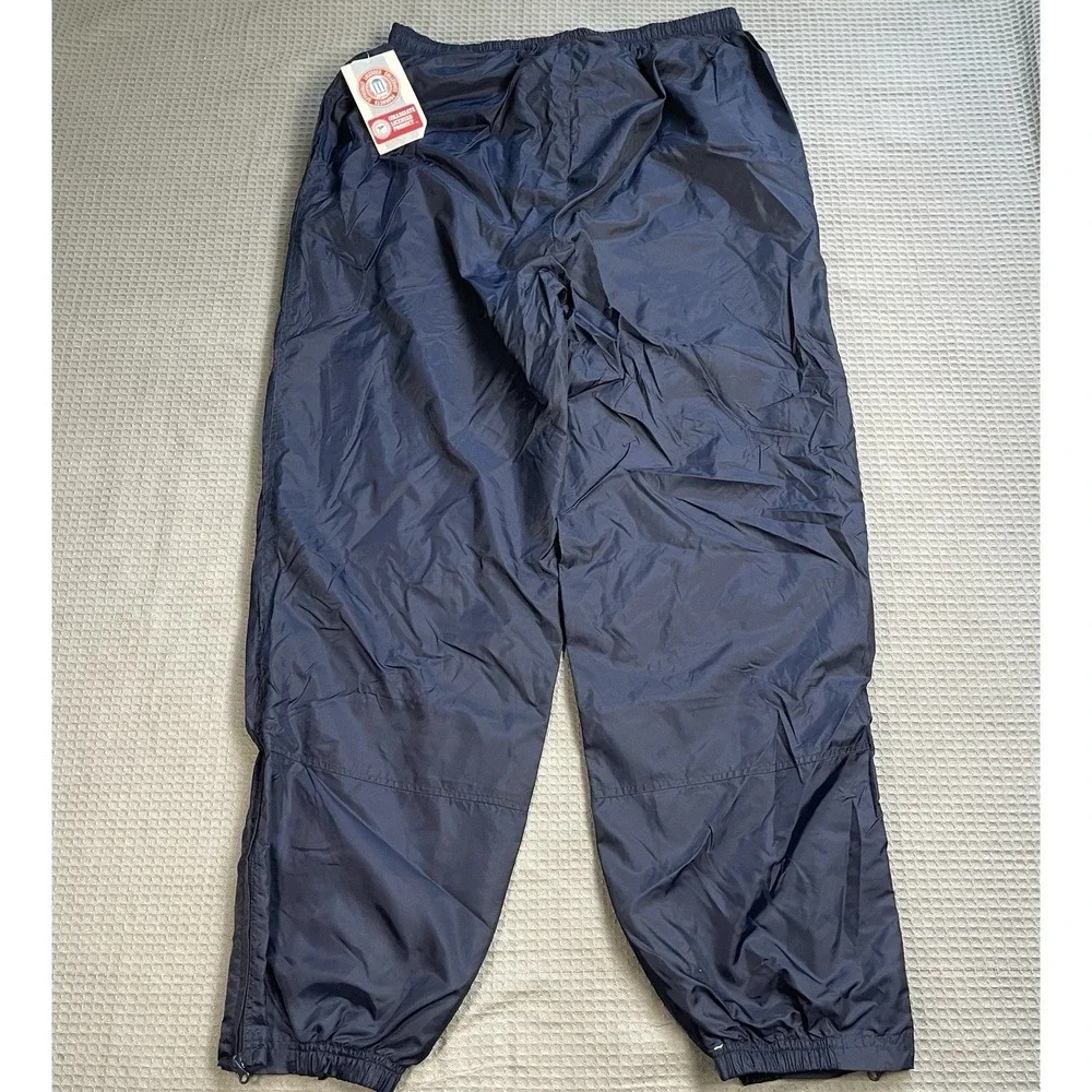 New UNC Carolina Tar Heels Lined Windpants Large Men's Hibbett Sports Nylon Vtg